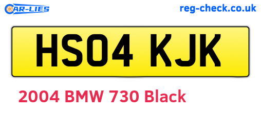 HS04KJK are the vehicle registration plates.