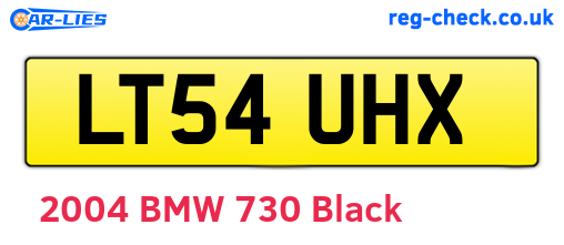 LT54UHX are the vehicle registration plates.