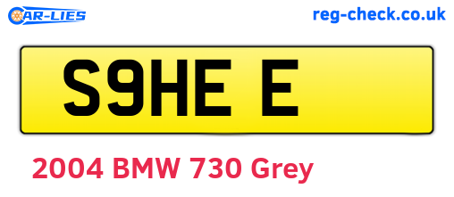 S9HEE are the vehicle registration plates.