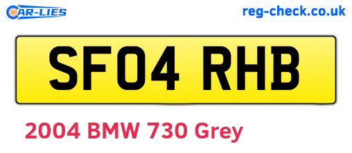 SF04RHB are the vehicle registration plates.