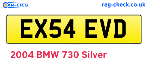 EX54EVD are the vehicle registration plates.