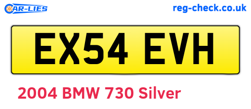 EX54EVH are the vehicle registration plates.