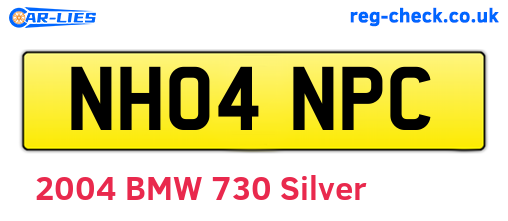 NH04NPC are the vehicle registration plates.