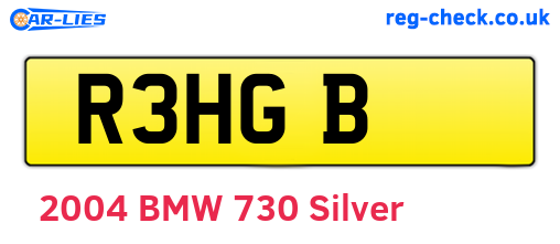 R3HGB are the vehicle registration plates.