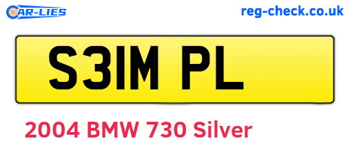 S31MPL are the vehicle registration plates.