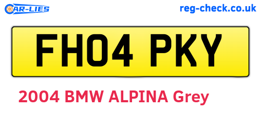 FH04PKY are the vehicle registration plates.
