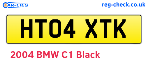 HT04XTK are the vehicle registration plates.