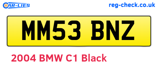 MM53BNZ are the vehicle registration plates.