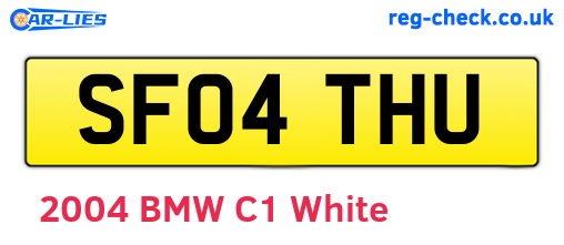 SF04THU are the vehicle registration plates.