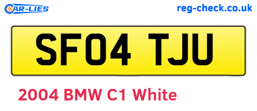 SF04TJU are the vehicle registration plates.