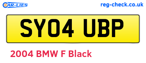 SY04UBP are the vehicle registration plates.