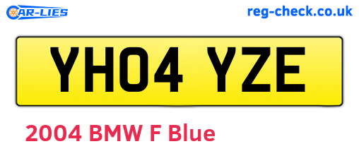 YH04YZE are the vehicle registration plates.