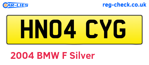 HN04CYG are the vehicle registration plates.