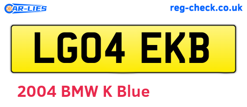 LG04EKB are the vehicle registration plates.