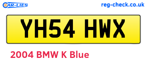 YH54HWX are the vehicle registration plates.