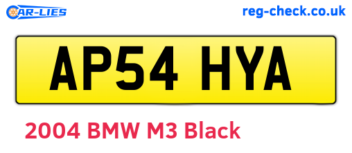 AP54HYA are the vehicle registration plates.