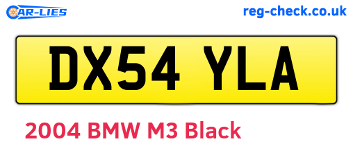 DX54YLA are the vehicle registration plates.