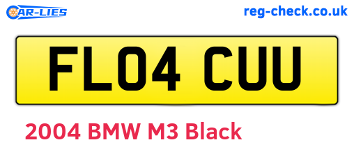 FL04CUU are the vehicle registration plates.