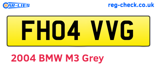 FH04VVG are the vehicle registration plates.