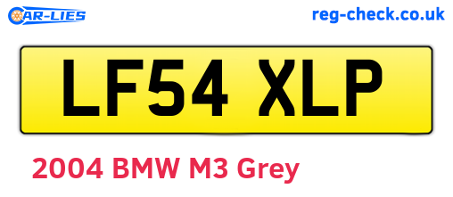 LF54XLP are the vehicle registration plates.