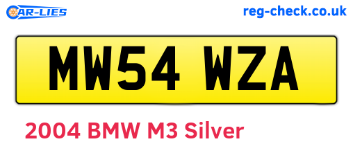 MW54WZA are the vehicle registration plates.