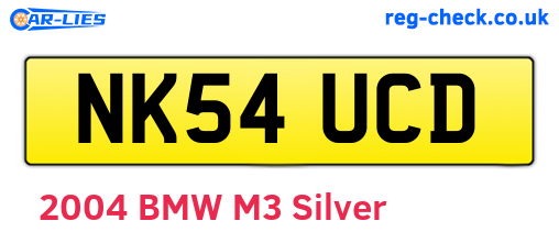 NK54UCD are the vehicle registration plates.