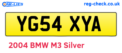 YG54XYA are the vehicle registration plates.