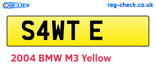 S4WTE are the vehicle registration plates.