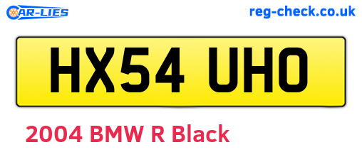 HX54UHO are the vehicle registration plates.