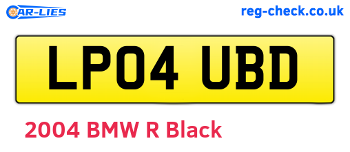 LP04UBD are the vehicle registration plates.
