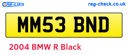 MM53BND are the vehicle registration plates.