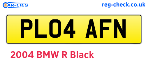 PL04AFN are the vehicle registration plates.
