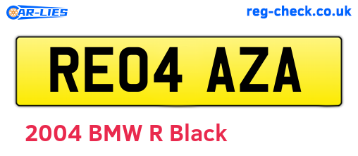 RE04AZA are the vehicle registration plates.