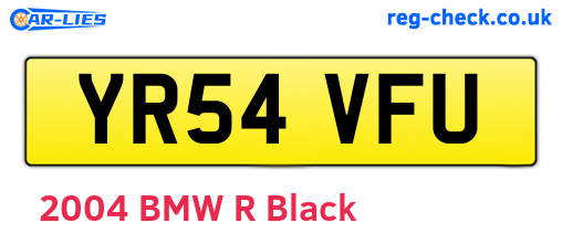 YR54VFU are the vehicle registration plates.