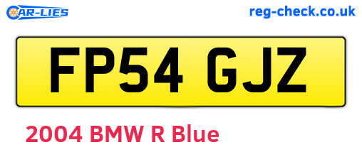 FP54GJZ are the vehicle registration plates.