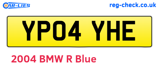 YP04YHE are the vehicle registration plates.