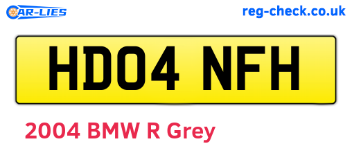 HD04NFH are the vehicle registration plates.