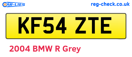 KF54ZTE are the vehicle registration plates.