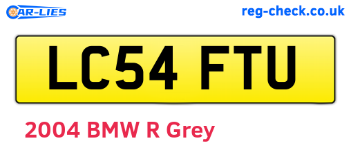 LC54FTU are the vehicle registration plates.