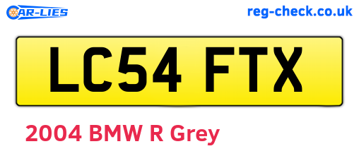 LC54FTX are the vehicle registration plates.