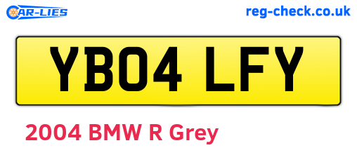 YB04LFY are the vehicle registration plates.
