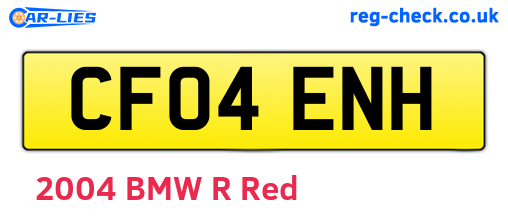 CF04ENH are the vehicle registration plates.