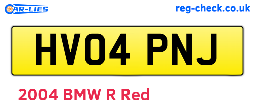HV04PNJ are the vehicle registration plates.
