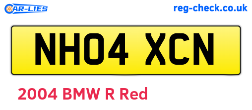 NH04XCN are the vehicle registration plates.