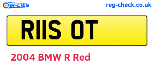 R11SOT are the vehicle registration plates.