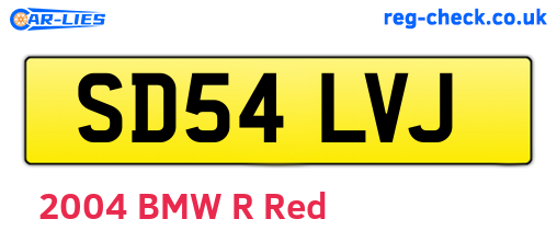 SD54LVJ are the vehicle registration plates.