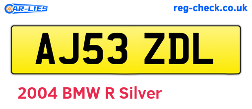 AJ53ZDL are the vehicle registration plates.