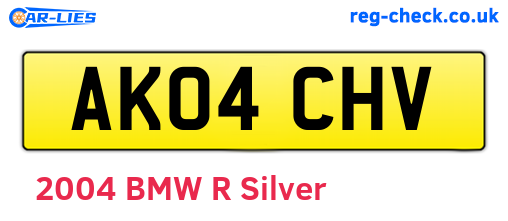 AK04CHV are the vehicle registration plates.