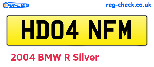 HD04NFM are the vehicle registration plates.