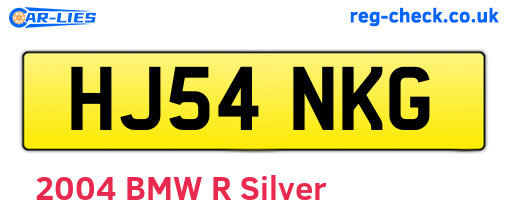 HJ54NKG are the vehicle registration plates.